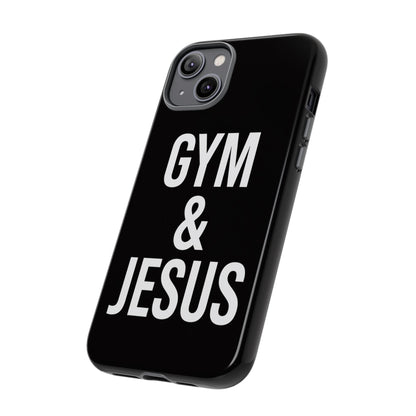Gym & Jesus Phone Case Christian Faith Workout Gym Motivation Case