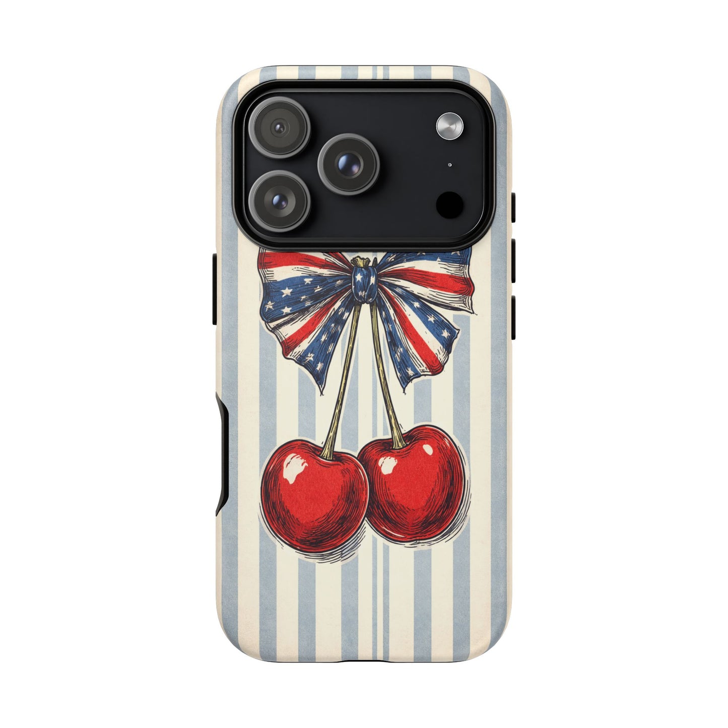 Patriotic Cherry Phone Case Americana Coquette Aesthetic iPhone Samsung