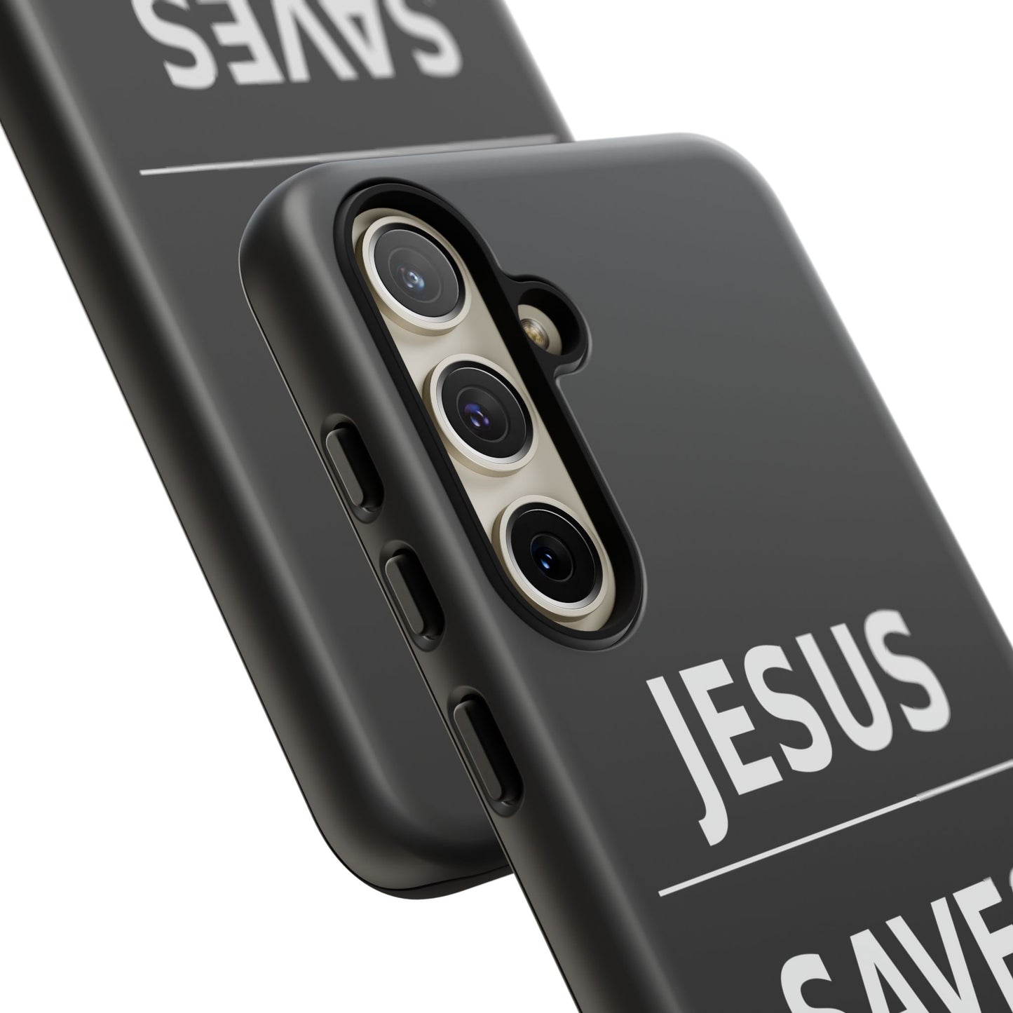 Jesus Saves Phone Case Christian Religious Minimalist Black Tough Cover