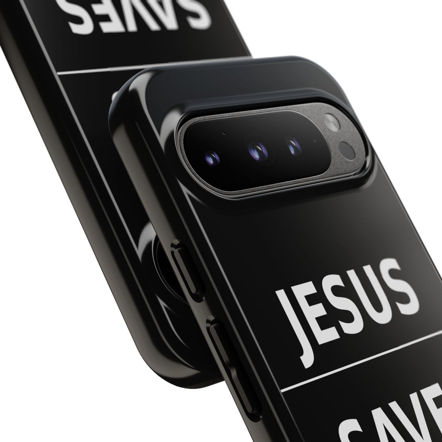 Jesus Saves Phone Case Christian Religious Minimalist Black Tough Cover