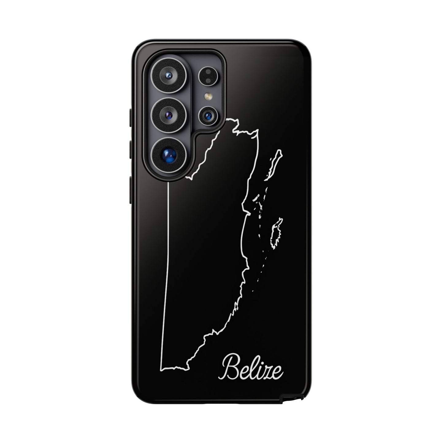 Belize Outline Phone Case – Minimal Country Map Tough Case (iPhone, Samsung, Pixel)