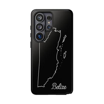 Belize Outline Phone Case – Minimal Country Map Tough Case (iPhone, Samsung, Pixel)