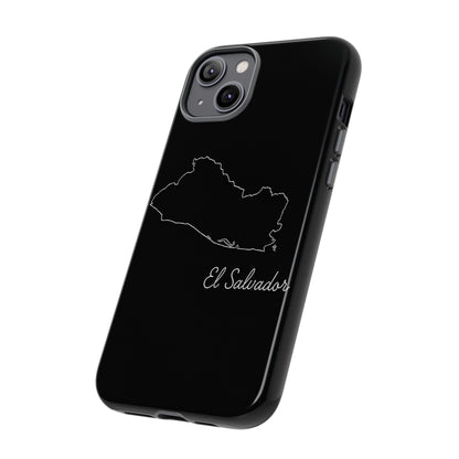 El Salvador Outline Phone Case – Minimal Country Map Tough Case (iPhone, Samsung, Pixel)