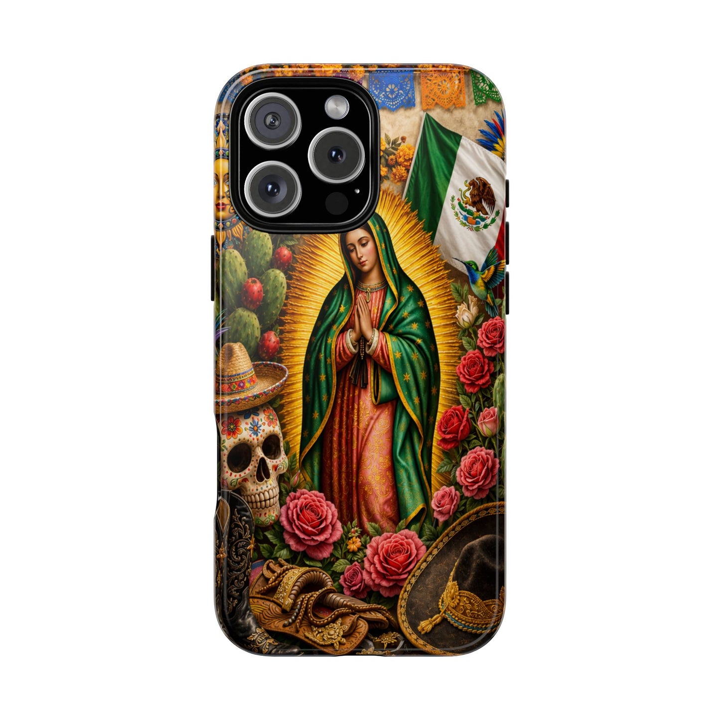 Virgen de Guadalupe Phone Case Mexican Floral iPhone Samsung Pixel Case