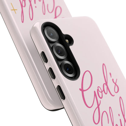 Gods Child Phone Case Christian Pink Aesthetic Tough iPhone Case
