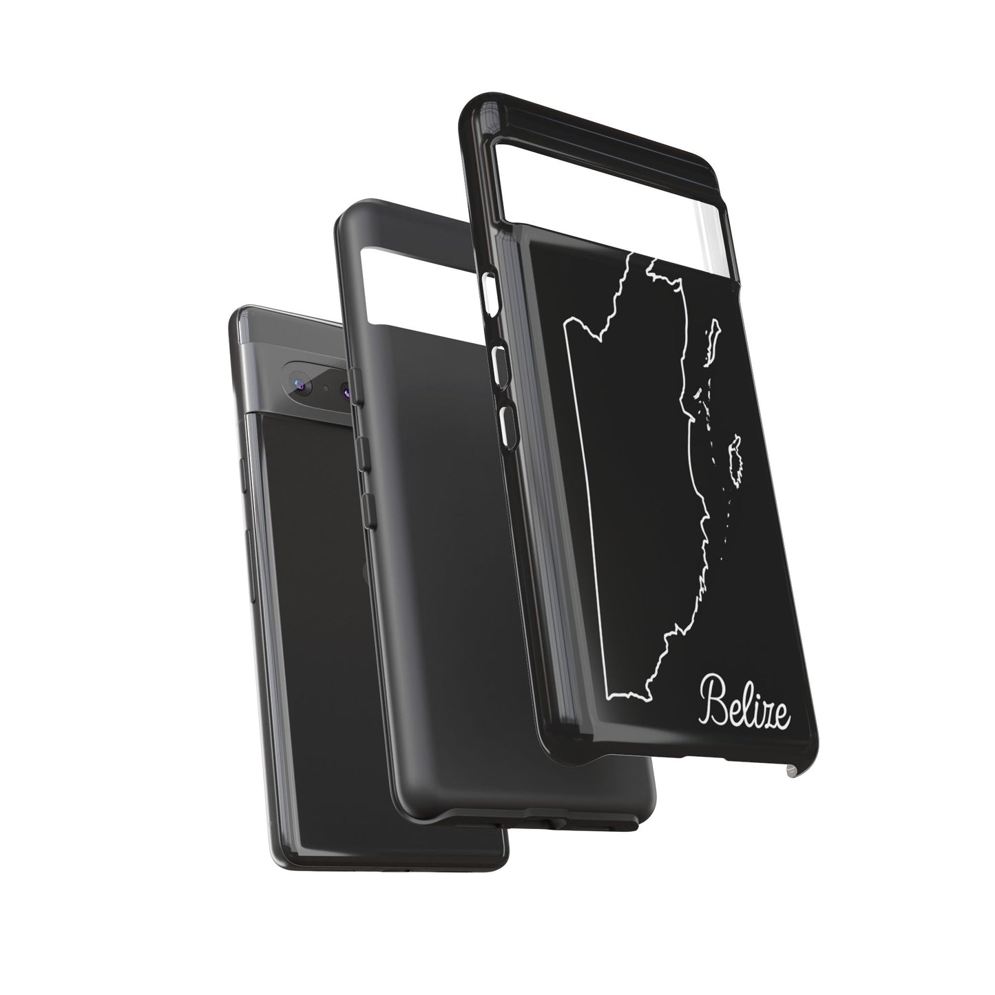 Belize Outline Phone Case – Minimal Country Map Tough Case (iPhone, Samsung, Pixel)