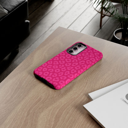 Hot Pink Leopard Print Phone Case – Bold Coquette Leopard Tough Case