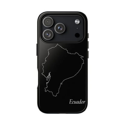 Ecuador Outline Phone Case – Minimal Country Map Tough Case (iPhone, Samsung, Pixel)