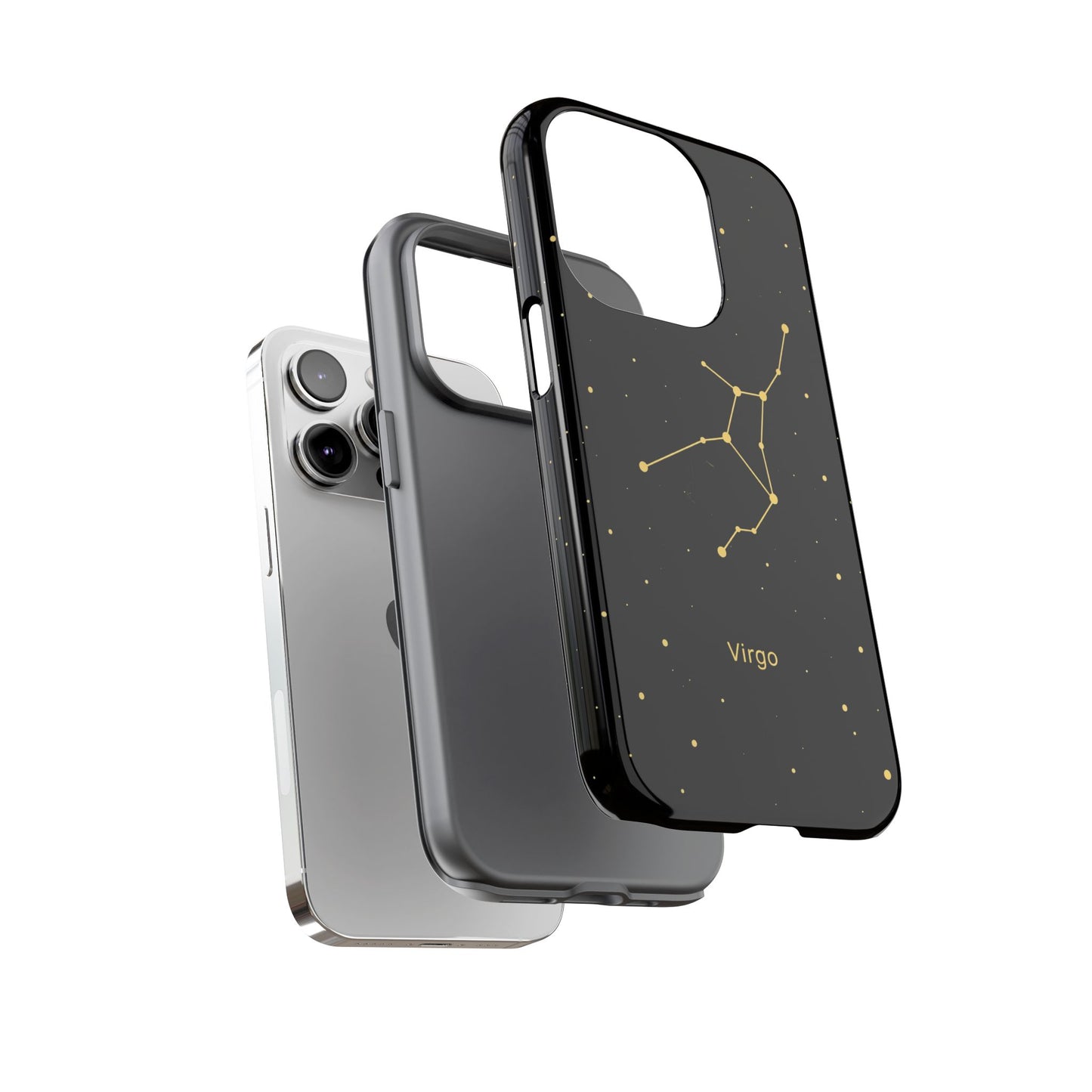 Virgo Zodiac Constellation Phone Case – Luxe Gold Celestial Cover