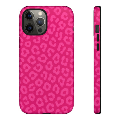 Hot Pink Leopard Phone Case – Bold Coquette Aesthetic Tough Case