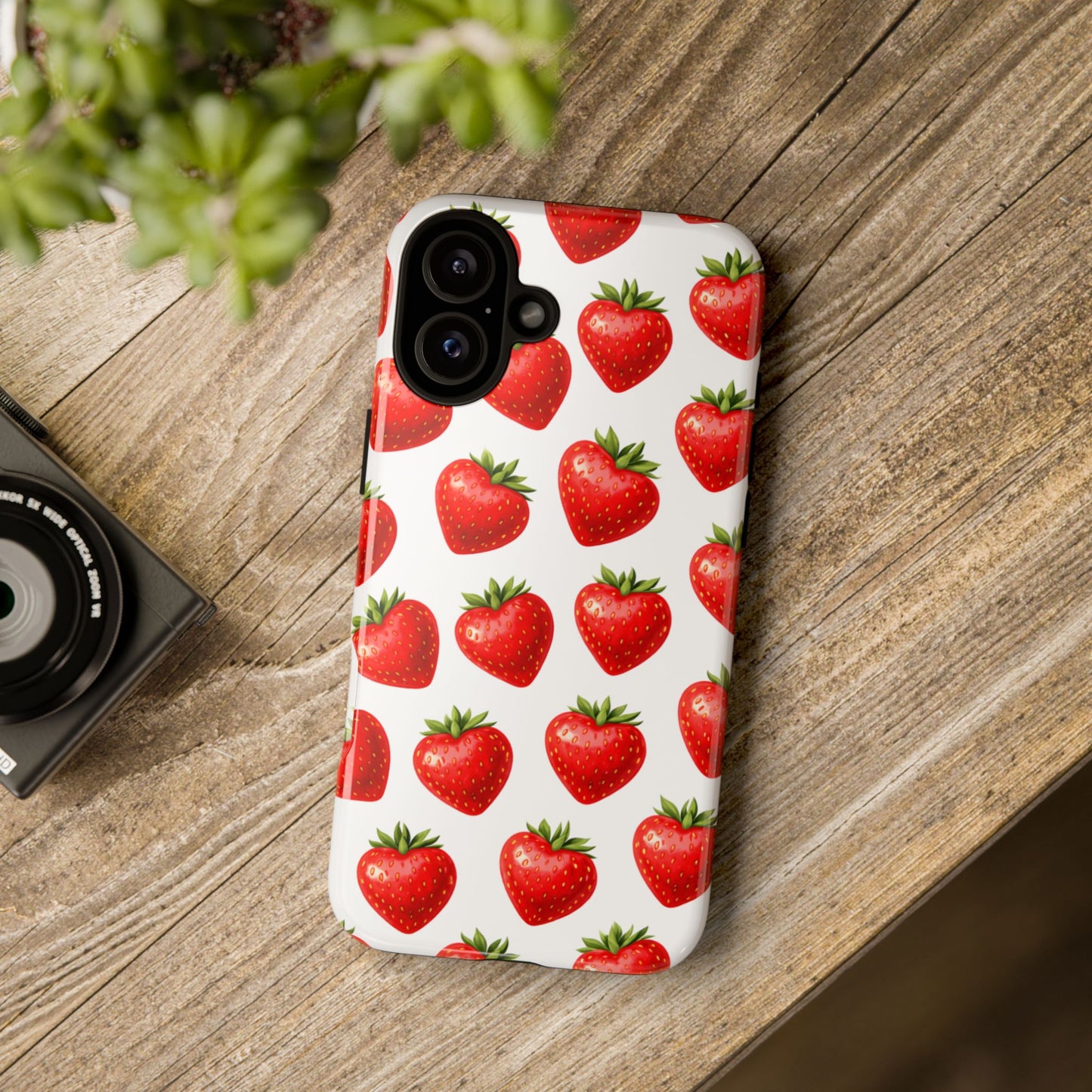 Cute Strawberry Phone Case – Aesthetic Fruit Pattern Protective Cover for Iphone, Samsung Galaxy and Pixel