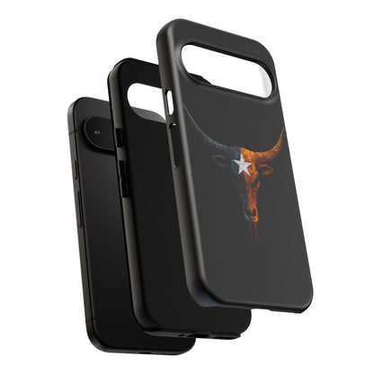 Texas Longhorn Skull Phone Case Western Cowboy Bull iPhone Samsung Cover
