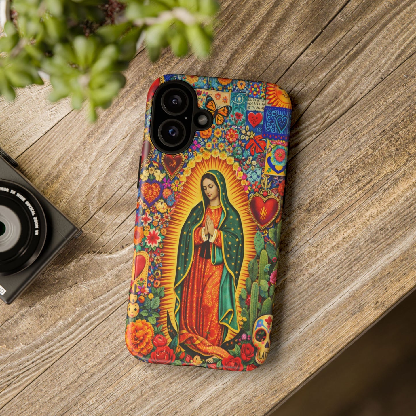 Virgin Mary Guadalupe Phone Case Mexican Folk Art Tough Cover iPhone Samsung