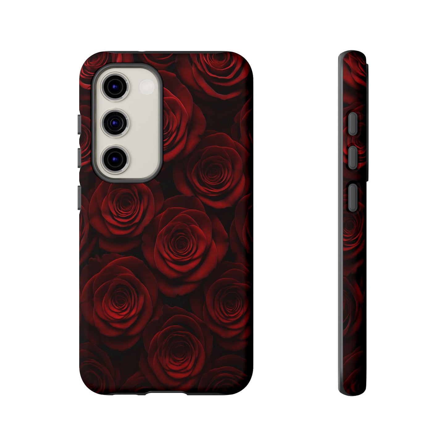 Dark Red Rose Phone Case – Gothic Floral Tough Case (iPhone, Samsung, Pixel)