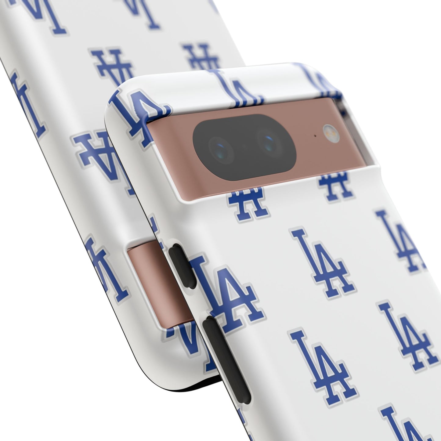 Blue LA Monogram Pattern Phone Case | Minimal Baseball Inspired Tough Cover