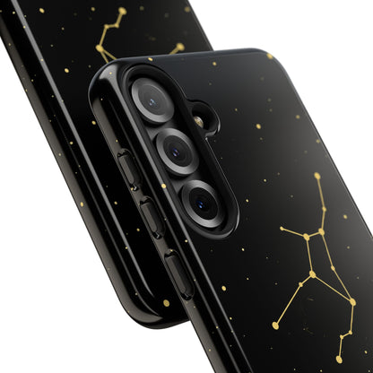 Virgo Zodiac Constellation Phone Case – Luxe Gold Celestial Cover