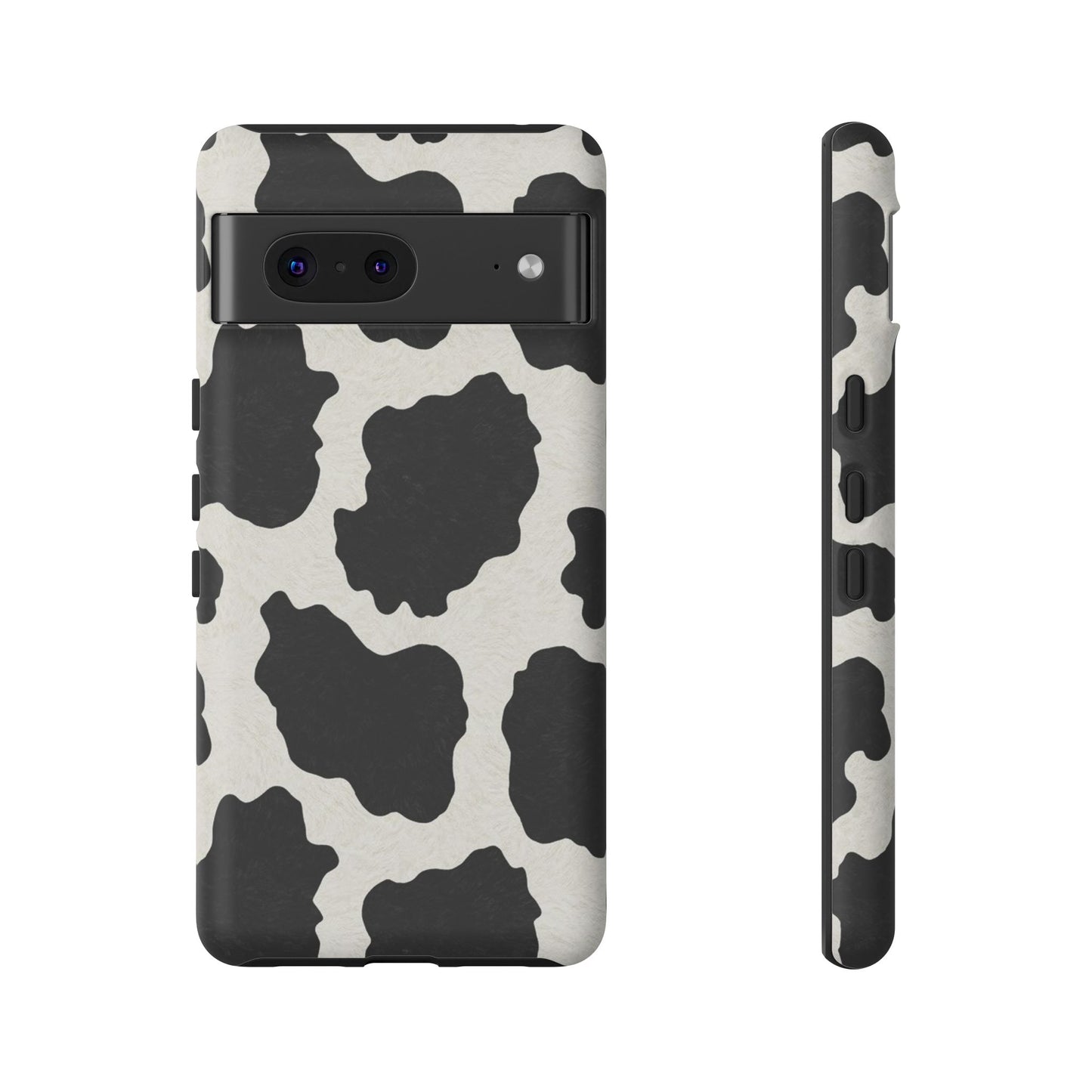 Black & White Cow Print Phone Case | Aesthetic Tough Protective Case