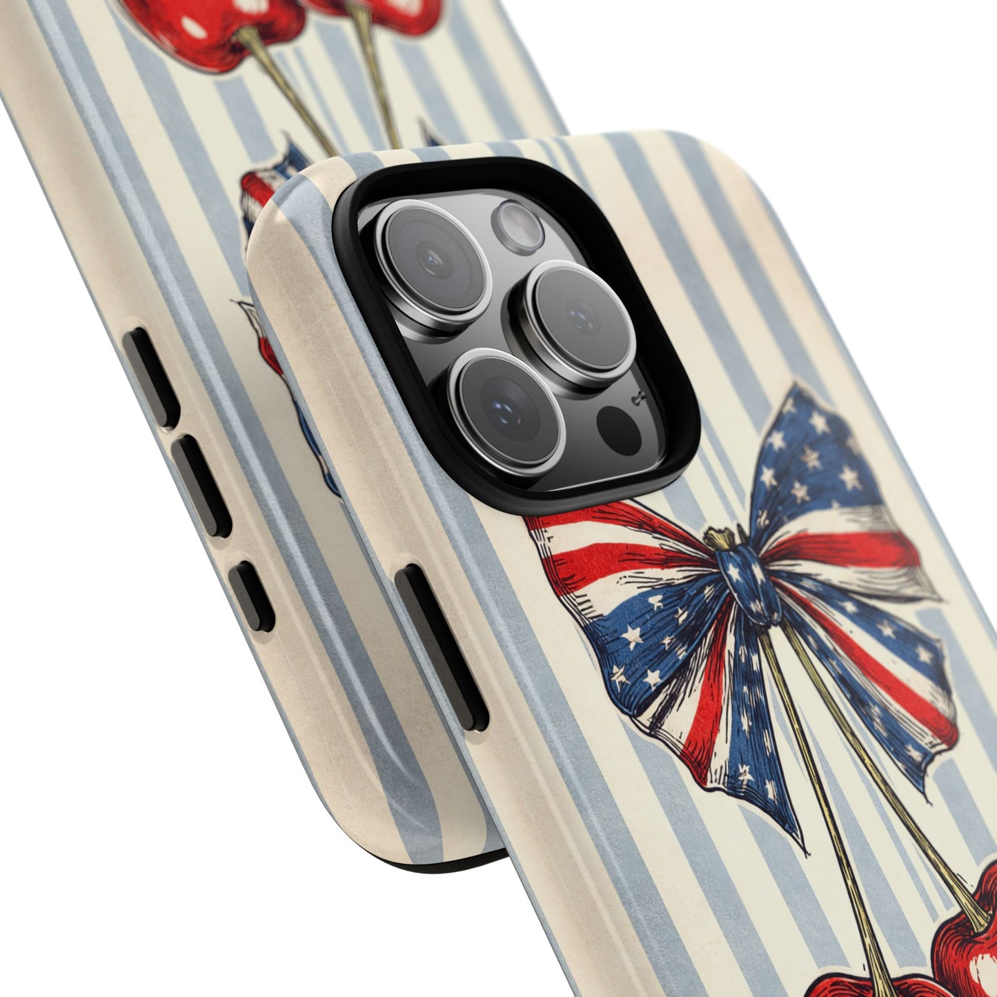 Patriotic Cherry Phone Case Americana Coquette Aesthetic iPhone Samsung