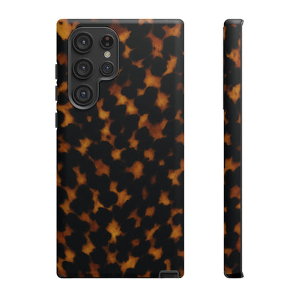 Tortoiseshell Pattern Tough Phone Case | Classic Leopard-Style Protective Cover