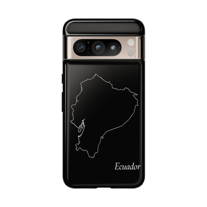 Ecuador Outline Phone Case – Minimal Country Map Tough Case (iPhone, Samsung, Pixel)