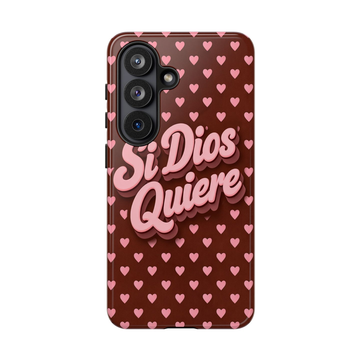 Si Dios Quiere Phone Case Latina Aesthetic Pink Hearts iPhone Samsung