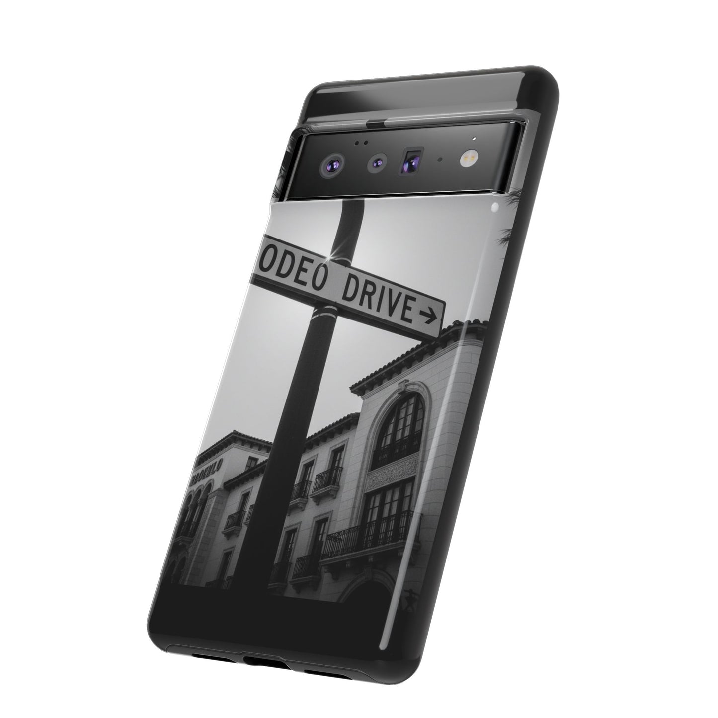 Rodeo Drive Phone Case | Los Angeles Aesthetic Black & White Photography | Luxury LA Street Tough Case for iPhone & Samsung