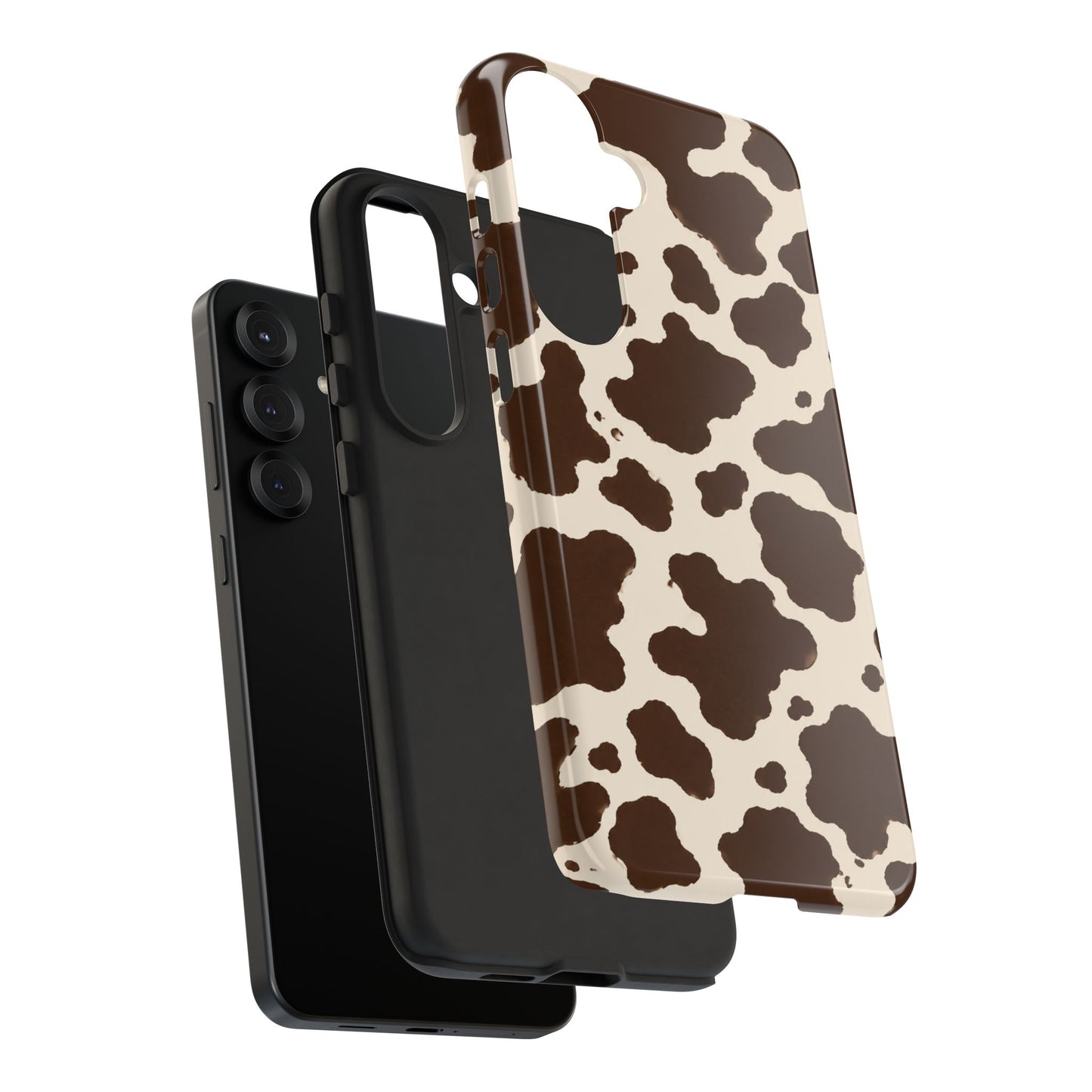 Western Cow Print Tough Phone Case for iPhone Samsung Galaxy Pixel