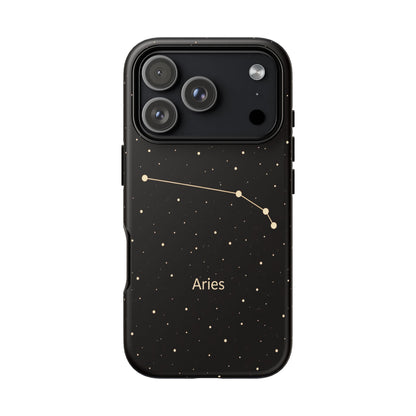 Aries Zodiac Constellation Phone Case – Luxe Gold Celestial Cover