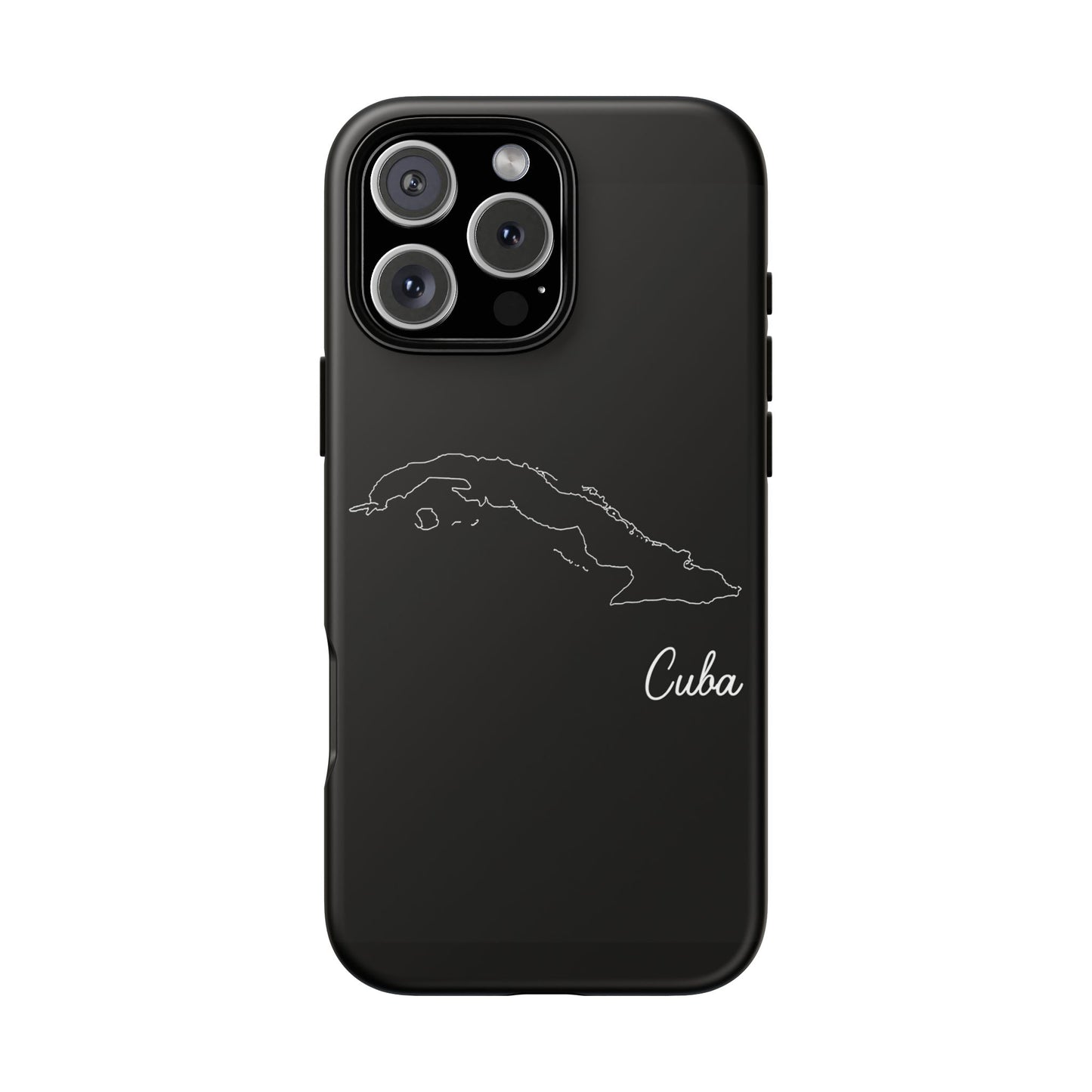 Cuba Outline Phone Case – Minimal Country Map Tough Case (iPhone, Samsung, Pixel)