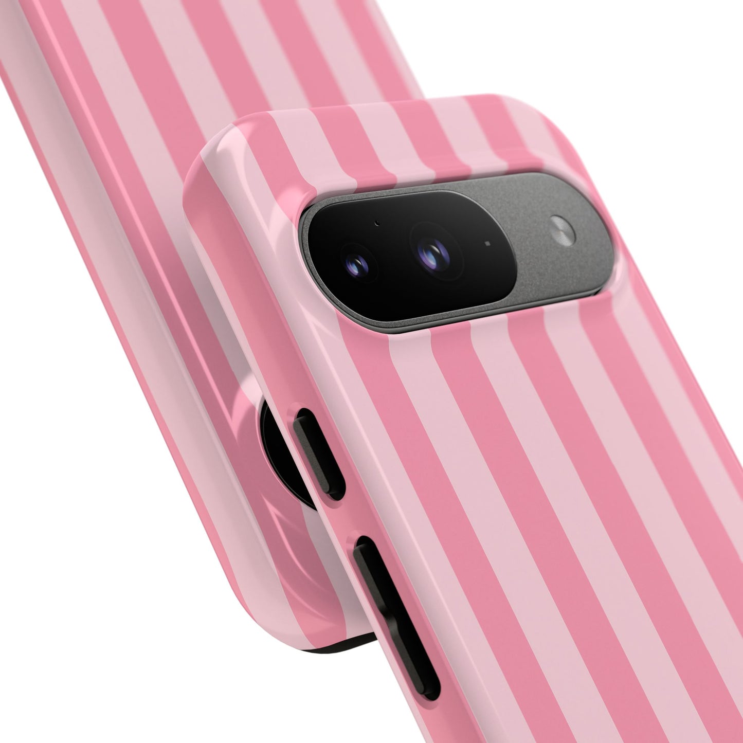 Pink Stripe Phone Case – Pastel Coquette Aesthetic Tough Protective Case