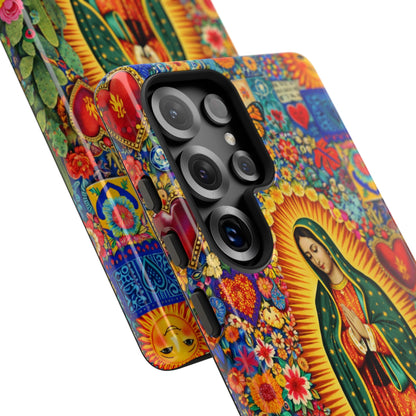 Virgin Mary Guadalupe Phone Case Mexican Folk Art Tough Cover iPhone Samsung