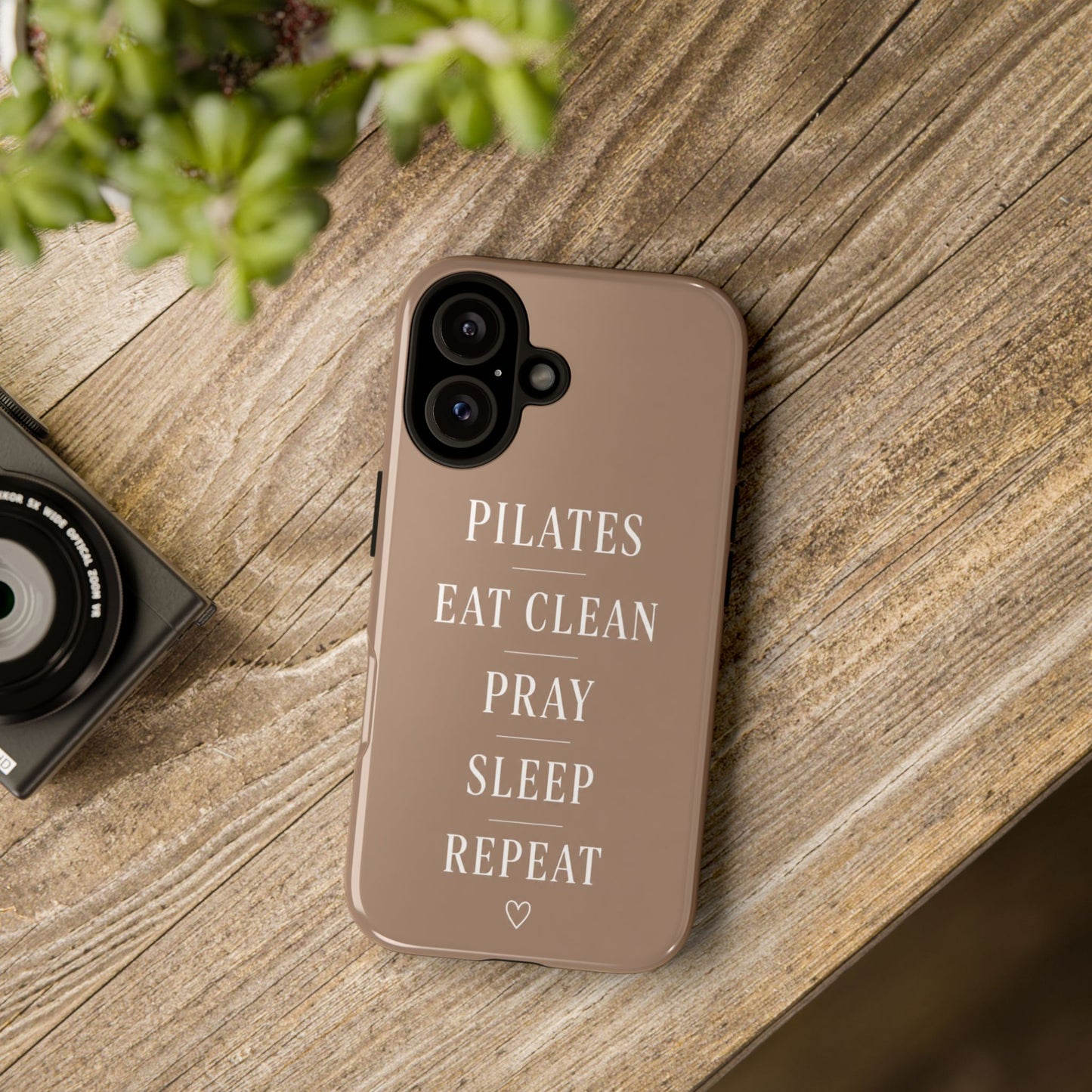 Pilates Phone Case | Eat Clean Pray Sleep Repeat Aesthetic | Wellness Girl Gift