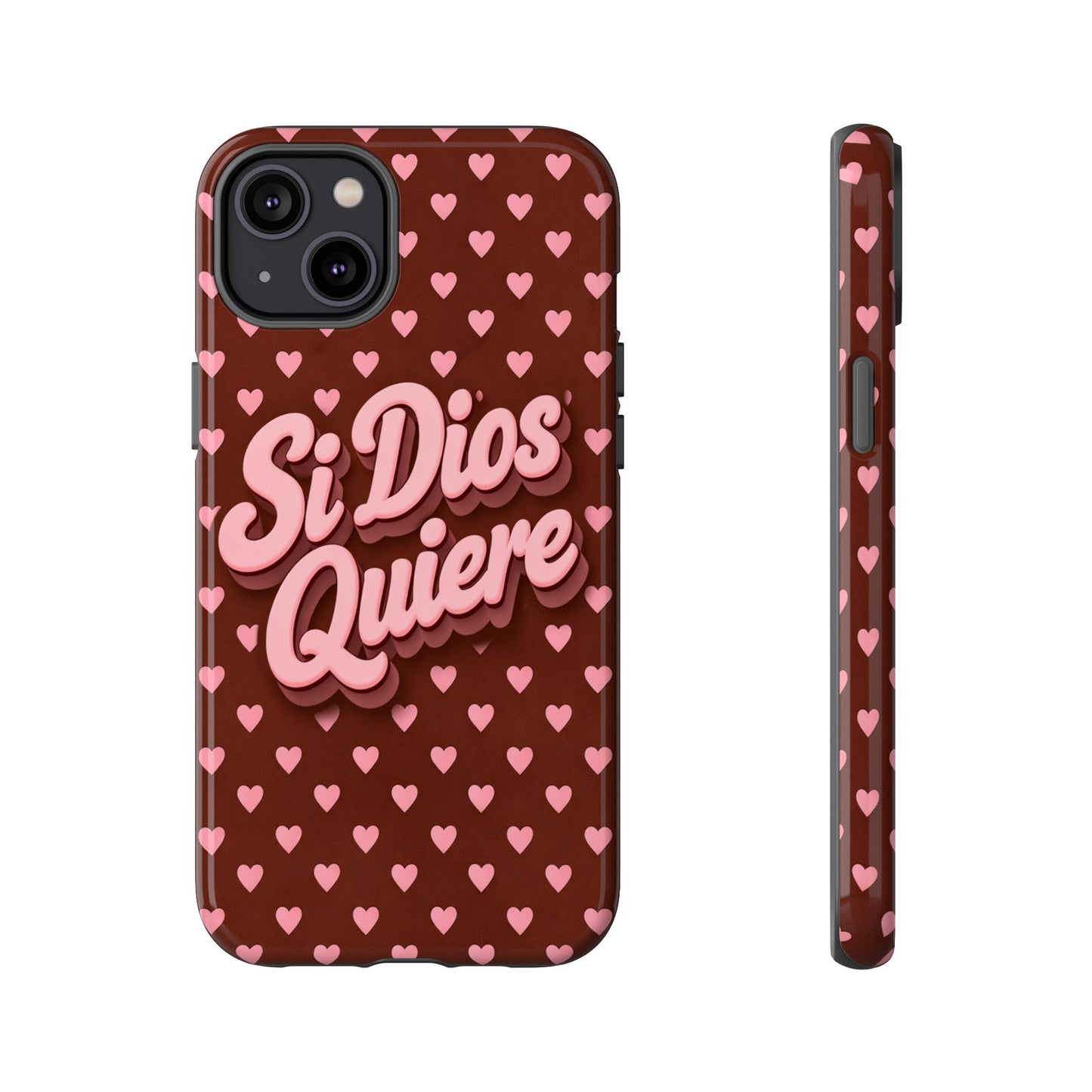 Si Dios Quiere Phone Case Latina Aesthetic Pink Hearts iPhone Samsung