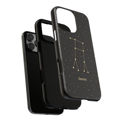 Gemini Zodiac Constellation Phone Case – Luxe Gold Celestial Cover