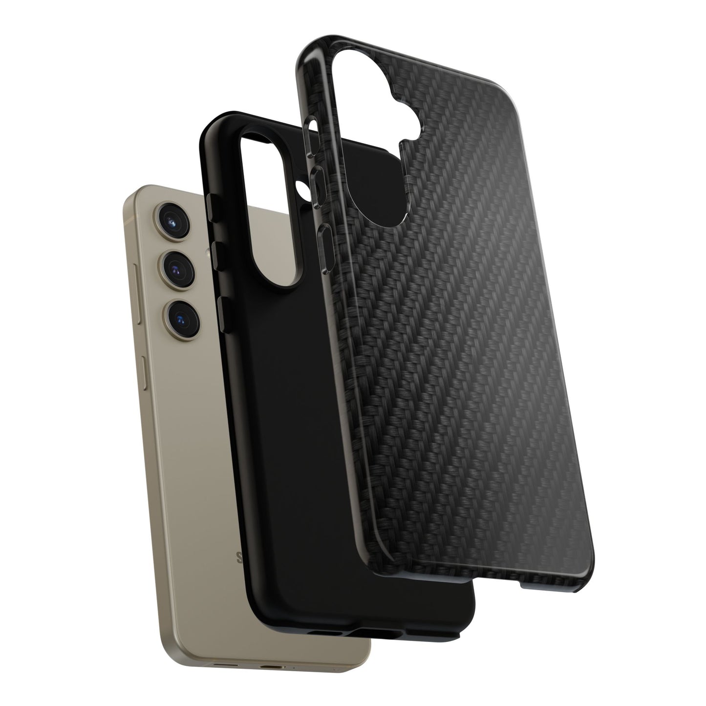 Carbon Fiber Inspired Phone Case – Rugged Slim Protective Tech Case for iPhone & Samsung