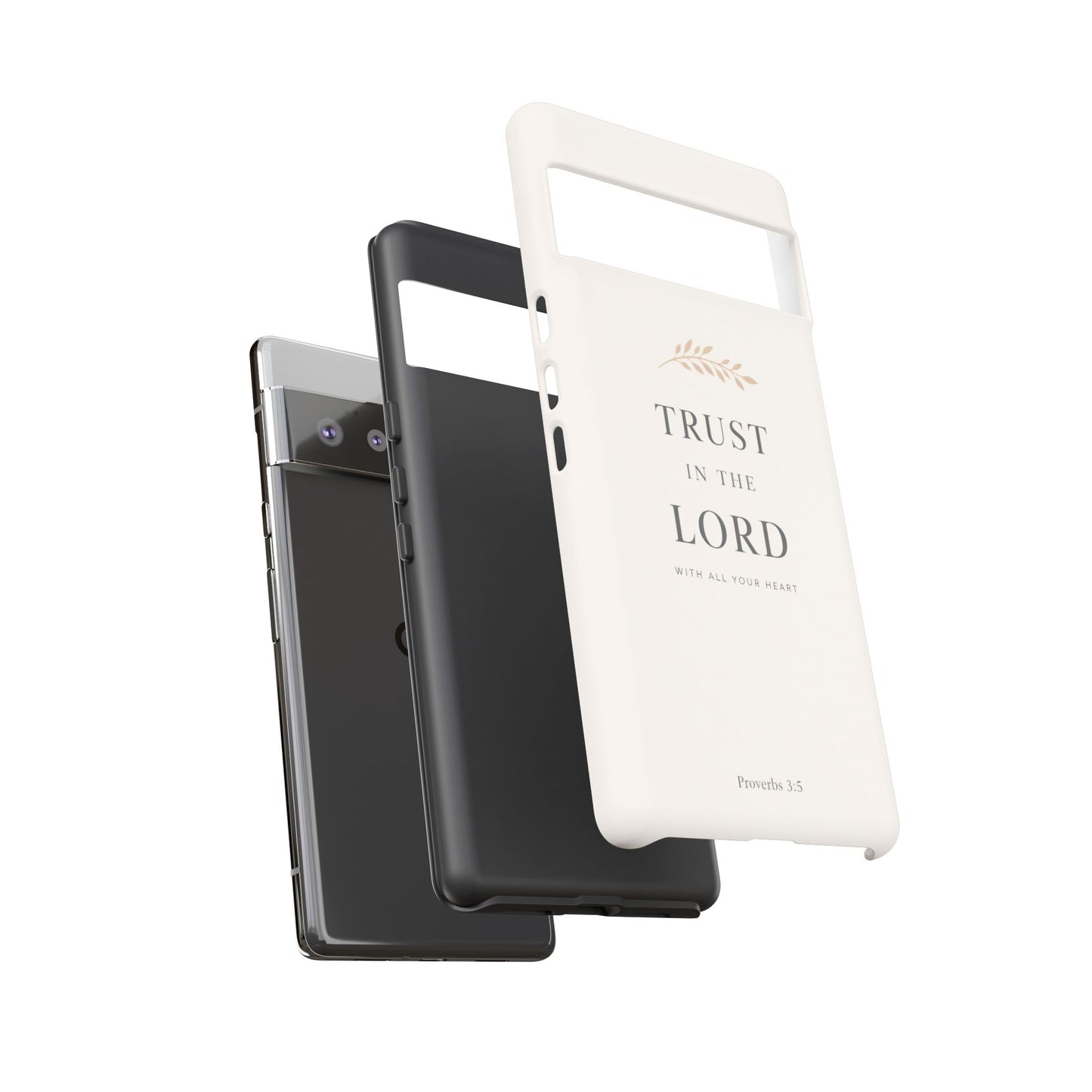 Proverbs 3:5 Christian Phone Case Trust in the Lord Minimalist Faith Cover