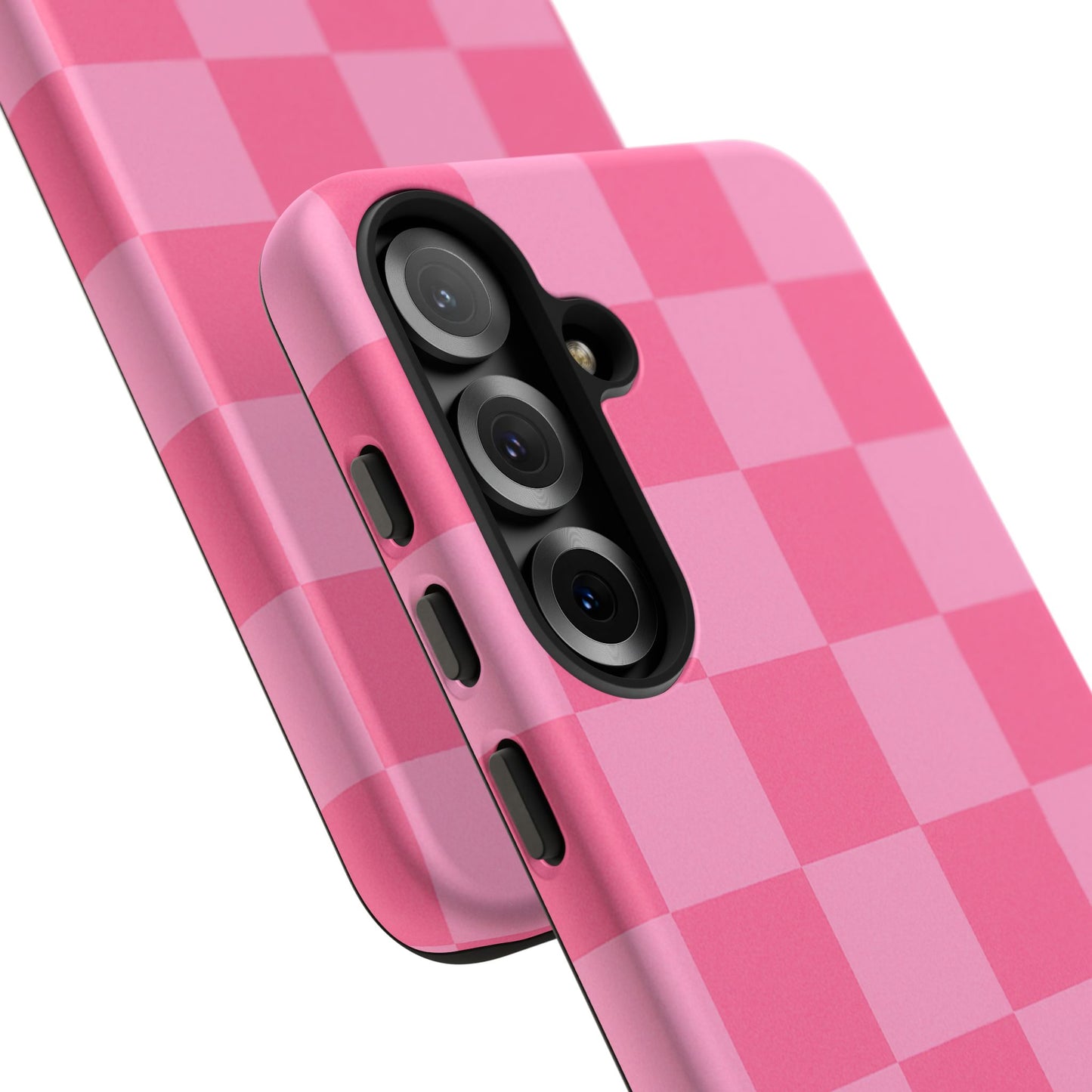 Pink Checkerboard Phone Case | Cute Aesthetic Checkered iPhone & Samsung Tough Case