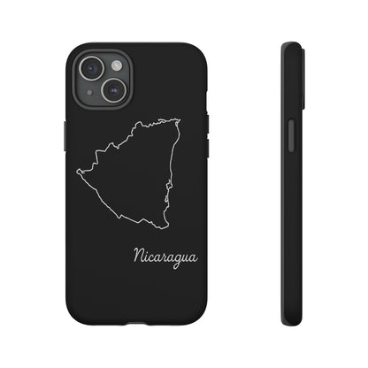 Nicaragua Outline Phone Case – Minimal Country Map Tough Case (iPhone, Samsung, Pixel)