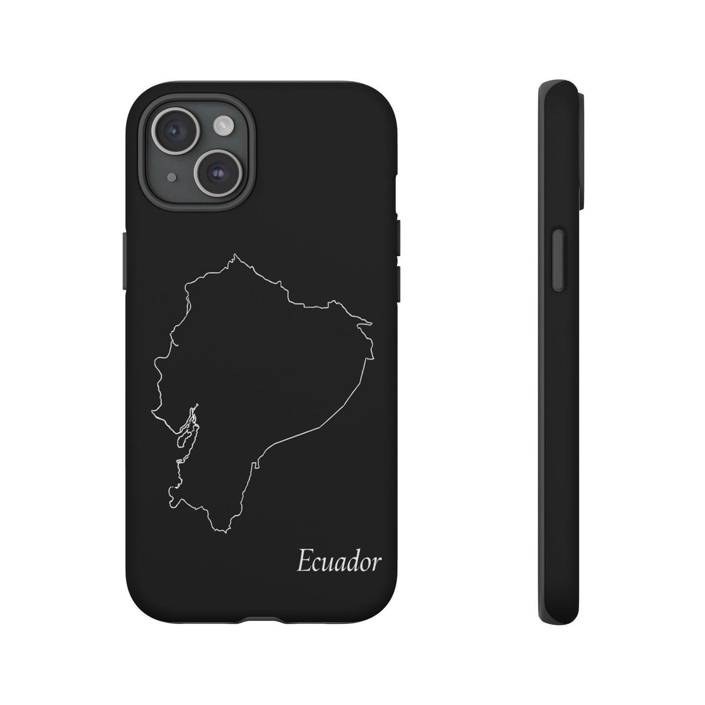 Ecuador Outline Phone Case – Minimal Country Map Tough Case (iPhone, Samsung, Pixel)