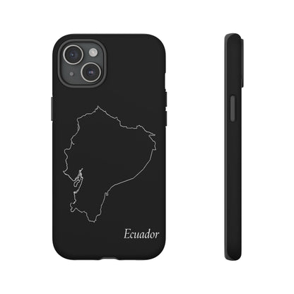 Ecuador Outline Phone Case – Minimal Country Map Tough Case (iPhone, Samsung, Pixel)
