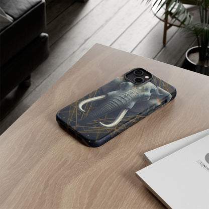 Elephant Mandala Phone Case – Black and Gold Spiritual Elephant Tough Protective Case