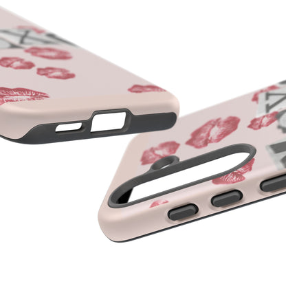 XOXO Kiss Print Phone Case | Coquette Valentine Aesthetic | Cute Pink Lipstick Kiss Tough Case for iPhone & Samsung