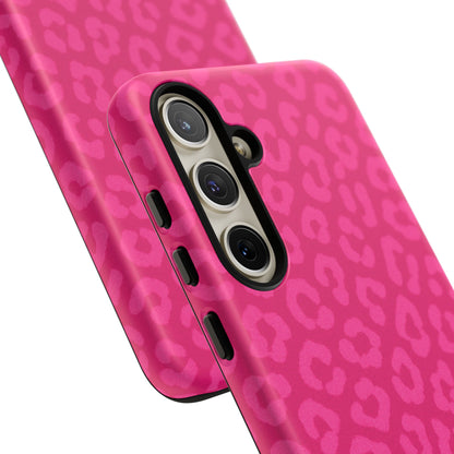 Hot Pink Leopard Print Phone Case – Bold Coquette Leopard Tough Case