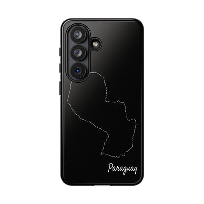Paraguay Outline Phone Case – Minimal Country Map Tough Case (iPhone, Samsung, Pixel)