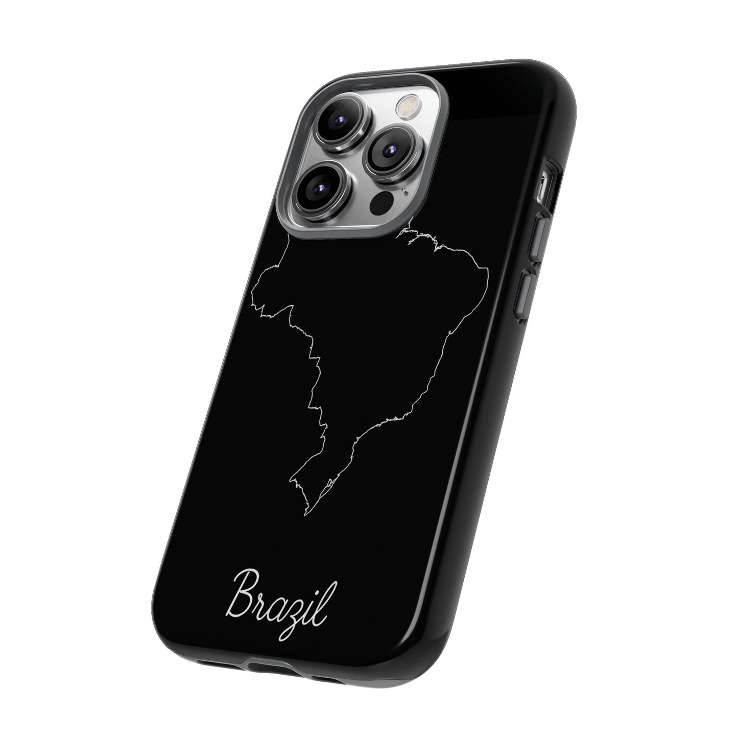Brazil Outline Phone Case – Minimal Country Map Tough Case (iPhone, Samsung, Pixel)