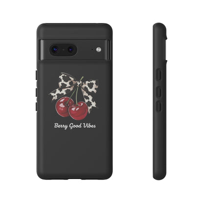 Cherry Cow Print Phone Case | Coquette Bow Aesthetic iPhone & Samsung Tough Case