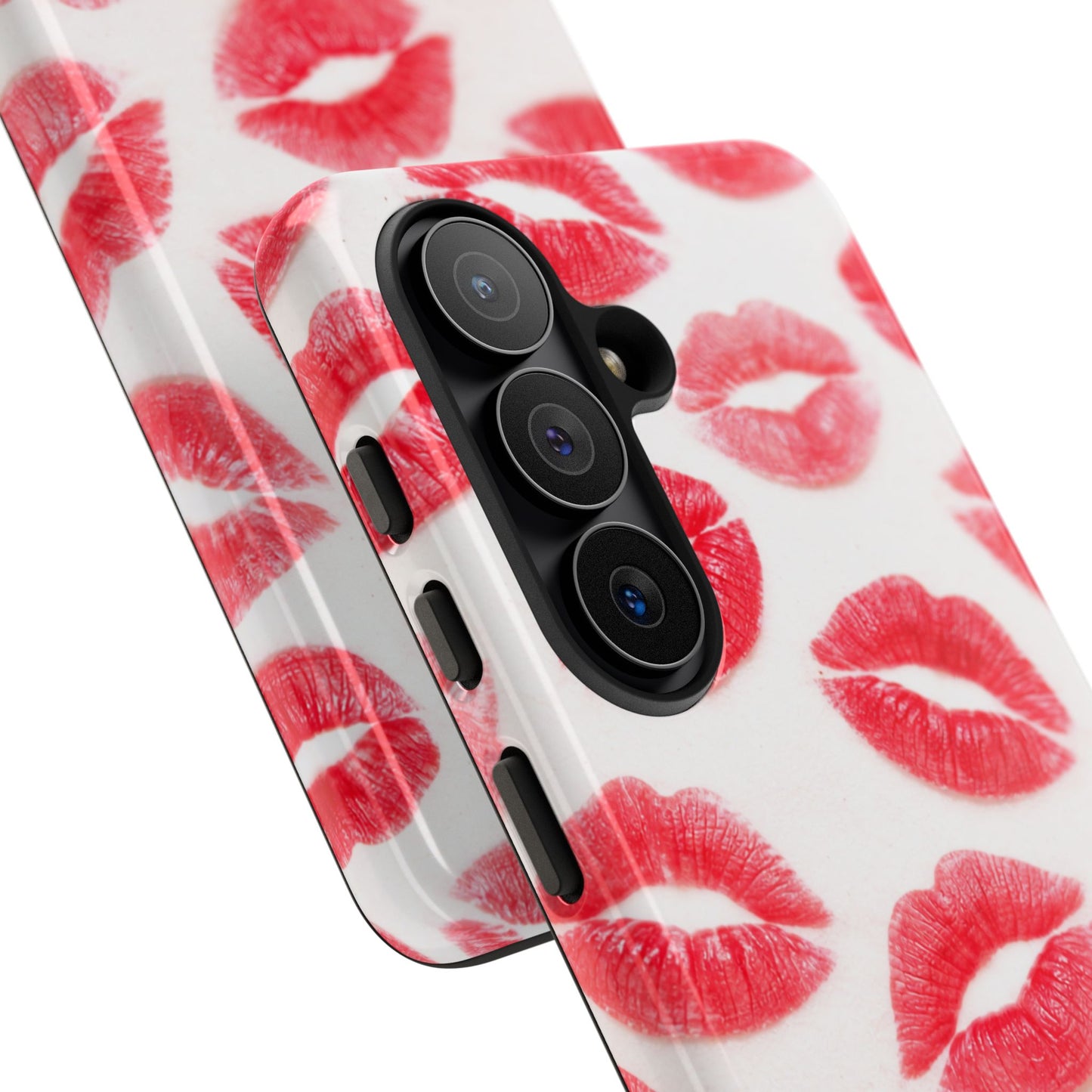 Red Lipstick Kiss Phone Case – Sexy Lip Print Pattern Tough Protective Cover