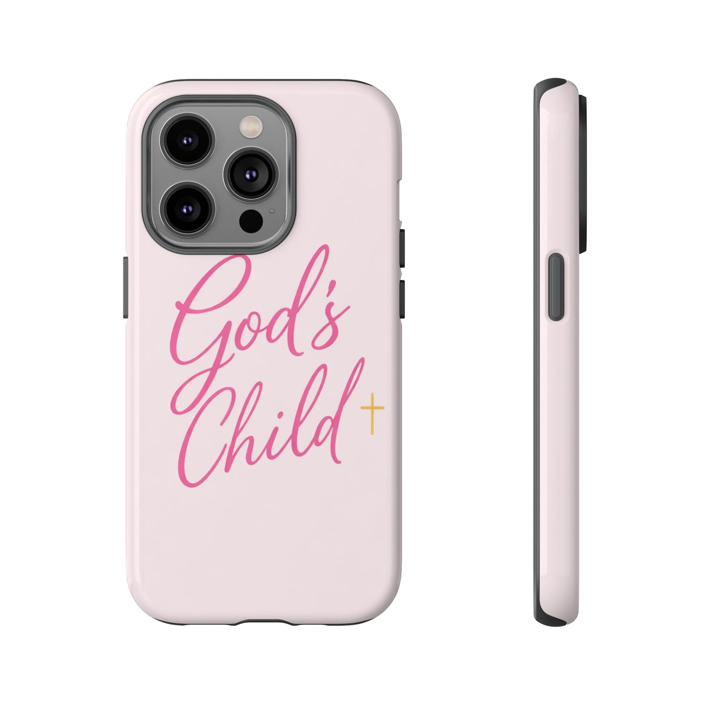 Gods Child Phone Case Christian Pink Aesthetic Tough iPhone Case