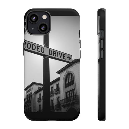 Rodeo Drive Phone Case | Los Angeles Aesthetic Black & White Photography | Luxury LA Street Tough Case for iPhone & Samsung