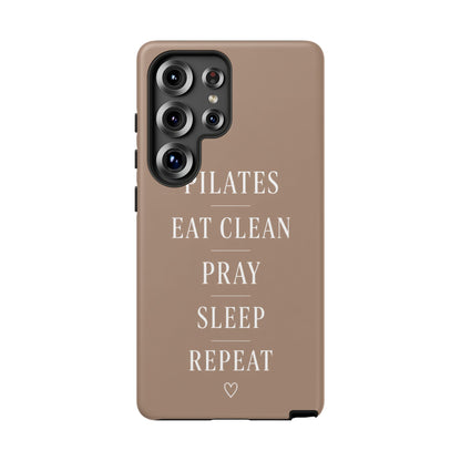 Pilates Phone Case | Eat Clean Pray Sleep Repeat Aesthetic | Wellness Girl Gift